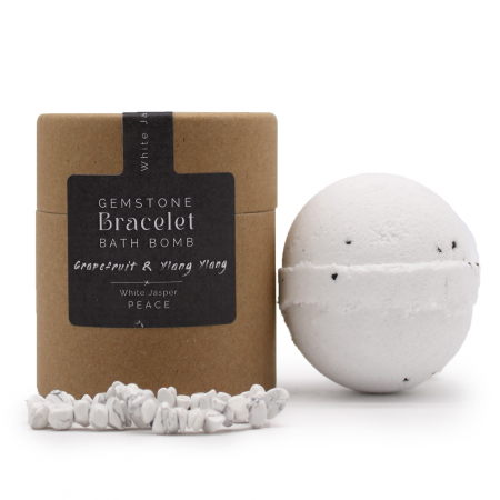 Bile de baie - Bila Baie cu Bratara din Jasp Alb, Grapefruit si Ylang Ylang, 180g