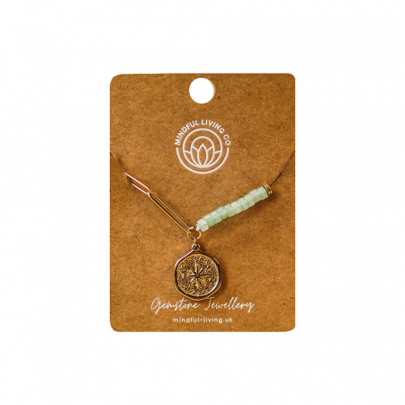 BIJUTERII - Bratara cu Talisman Stea si Aventurin Verde, Placata cu Aur 18K