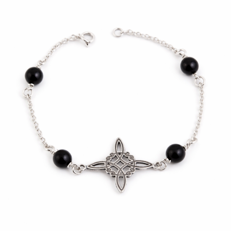 Bratari - Bratara din argint 925 cu onix si nodul vrajitoarei