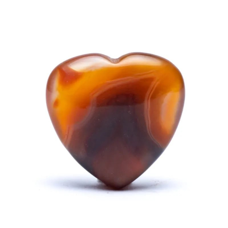 Pietre semipretioase slefuite - Carneol inima 3 cm
