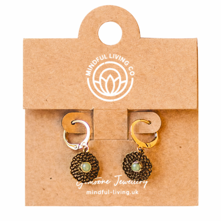 Cercei - Cercei Mandala Ametist, placati cu aur