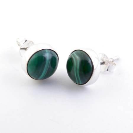 Cercei - Cercei tip stud din argint 925 cu malachit