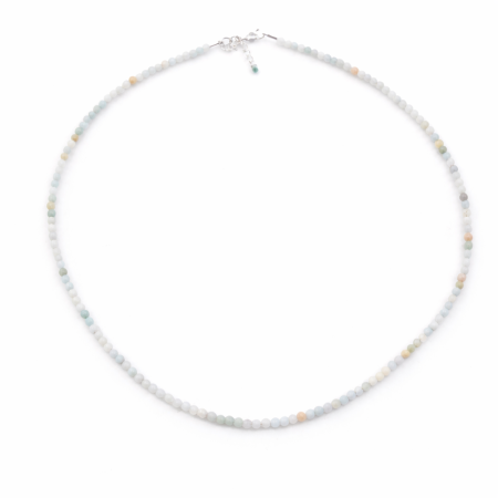 BIJUTERII - Colier din amazonit fatetat – 43 cm din argint