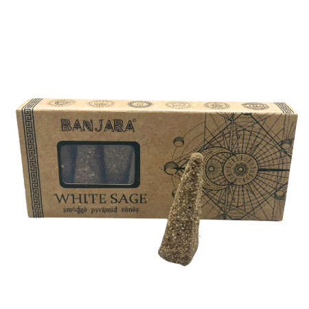 Conuri parfumate - Conuri fumigatie, Salvie Alba, Banjara Piramida
