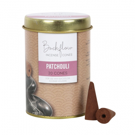 Prosperitate - Conuri parfumate backflow, Patchouli, 20 buc