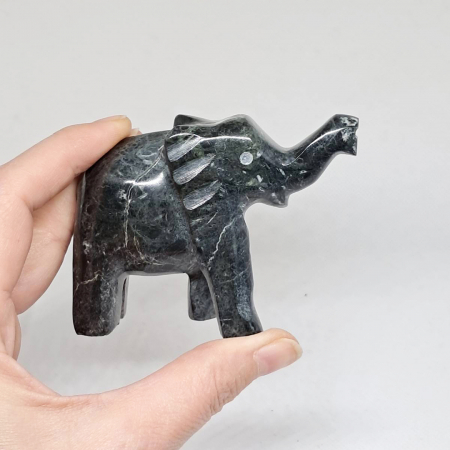 Figurina Elefant din Marmura Neagra, 7.5cm, 1 buc [1]