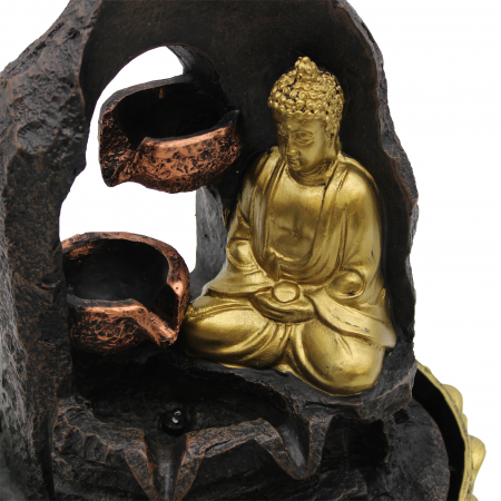 Fantana Zen - Buddha Auriu Meditand, 30 cm [2]