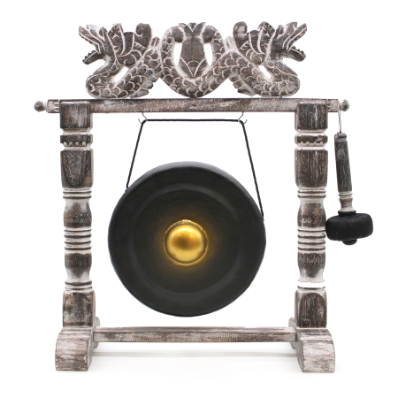 Gonguri - Gong cu suport, negru, 25 cm