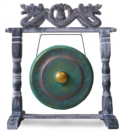 Gonguri - Gong cu suport, verde, 50 cm