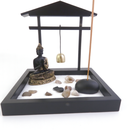 Buddha - Gradina Zen Templu 15 x 13 x 14 cm cu figura Buda