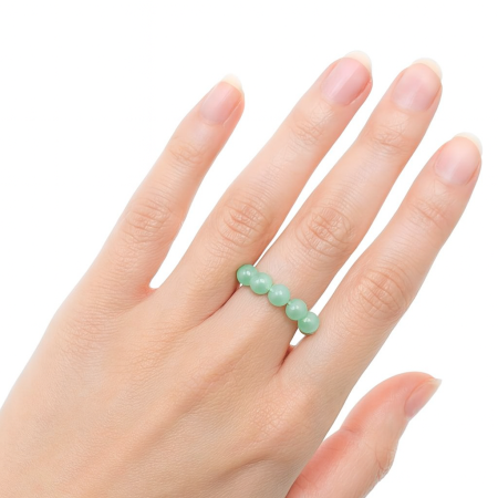 Pietre semipretioase slefuite - Inel Elastic Aventurin Verde 3mm