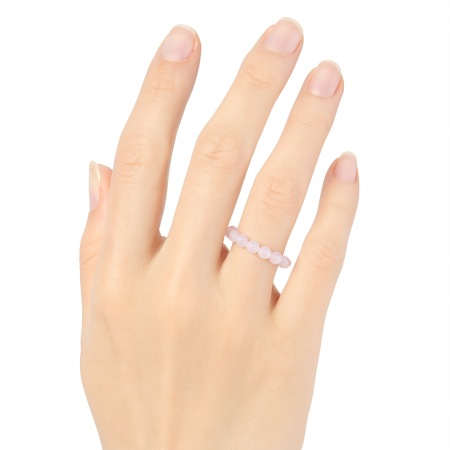 Pietre semipretioase slefuite - Inel Elastic Cuart Roz 3mm