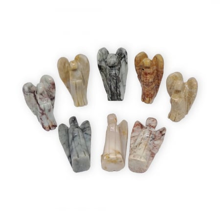 Decoratiuni din cristale - Figurina Inger din Steatit, diverse culori, 3 cm, 1 buc