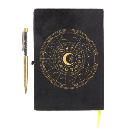 Jurnale - Jurnal cu Roata Astrologica si Pix cu Obsidian, 100 file