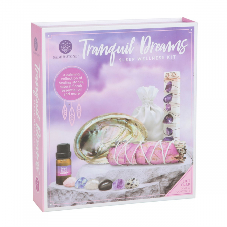 Kituri Ritualice - Kit pentru Somn Linistit cu Fumigatie si Pietre Semipretioase