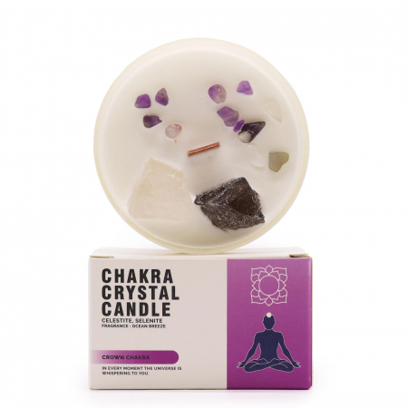 Chakre - Lumanare Parfumata cu Cristale, Chakra Coroana