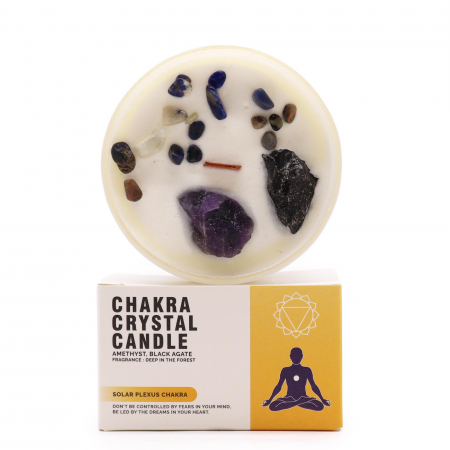 Chakre - Lumanare Parfumata cu Cristale pentru Chakra Plexului Solar