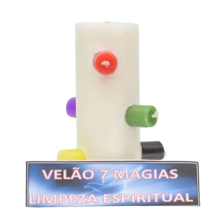 Lumanari ritualice - Lumânare albă 7 Magii cu 7 fitiluri pentru curățare spirituală