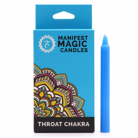 Chakre - Set 12 Lumanari Ritualice, Chakra Gatului - Comunicare