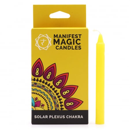 Lumanari ritualice - Set 12 Lumanari Ritualice, Chakra Plexului Solar - Bucurie