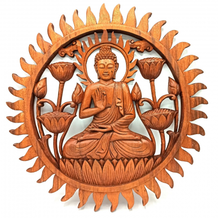 Buddha - Panou decorativ Sacru, Buddha & Lotus, 40 cm