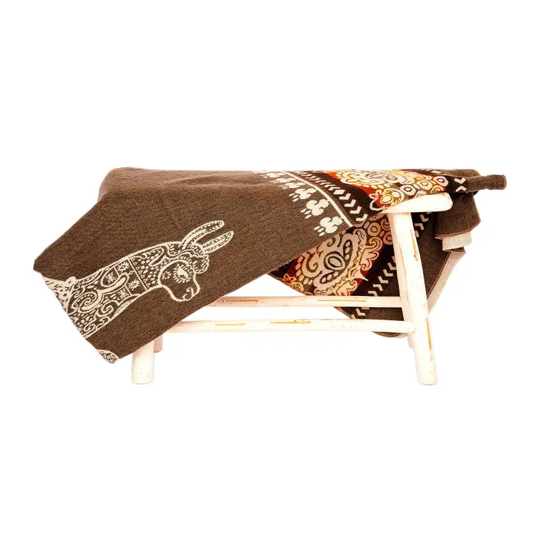 ALPACA - Patura Alpaca Native Blanket Alpaca Brown 225 x 190 cm