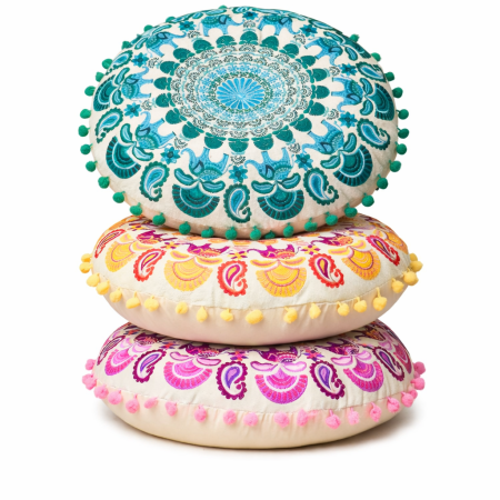 Diverse - Perna Rotunda Brodata Mandala turcoaz