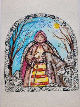 PICTURI - Baba Dochia Ilustratie pictata