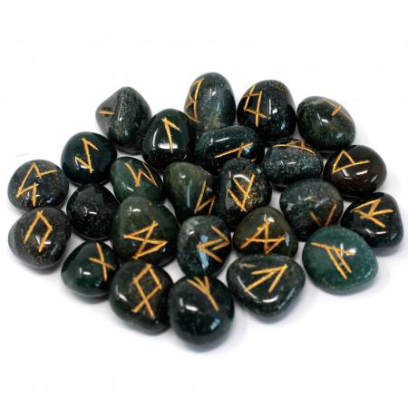 Pietre semipretioase slefuite - Set Pietre Rune, Heliotrop