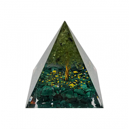 Diverse obiecte - Piramida Orgonit Green Tree, 5 cm