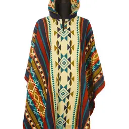 Accesorii samanice - Poncho Alpaca Paleo Color Mix