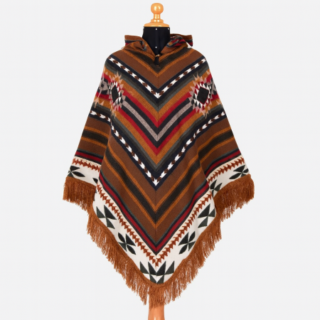 Textile - Poncho Maro Unisex Alpaca Realizat Manual de Artizani Indigeni