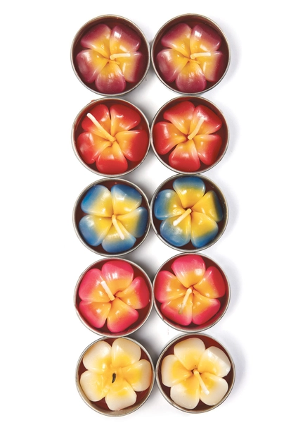 Lumanari - Set 10 lumanari pastila floare de lotus