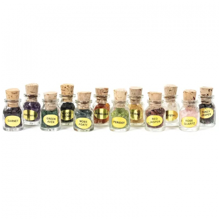 Set 12 Sticlute cu Cristale Naturale Semipretioase [1]