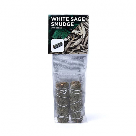 Set 2 Buchete fumigatie cu Salvie Alba si Cedru, 11 cm [1]