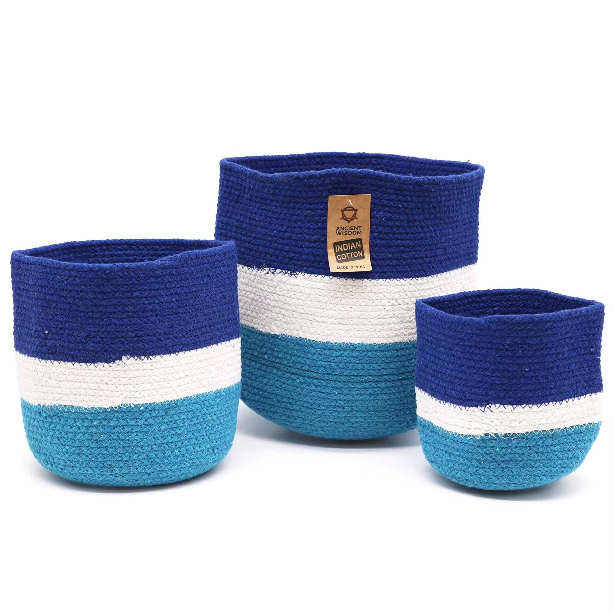 Diverse - Set 3 Cosuri din Sfoara de Iuta cu Turkish Eye – 15 cm / 20 cm / 25 cm