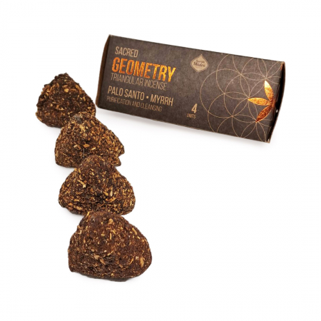 Echilibru - Set 4 Triunghiuri Fumigatie cu Mir si Palo Santo, Purificare si Armonie