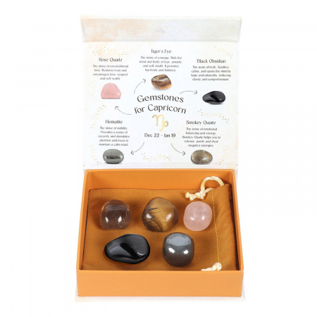 Cadouri pentru Zodii - Set 5 Pietre Semipretioase, Zodia Capricorn