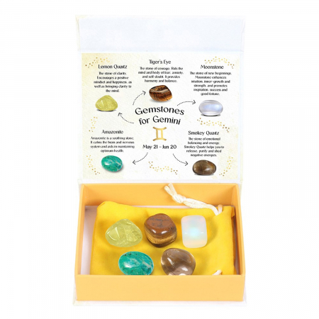 Cadouri pentru Zodii - Set 5 Pietre Semipretioase, Zodia Gemeni