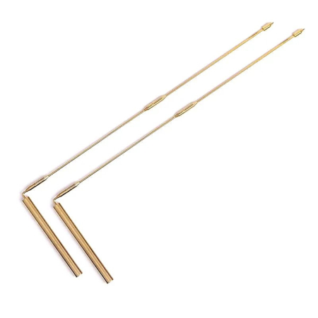 Diverse - Set cu husa si baghete radiestezie pt calatorii, 40 cm , alama