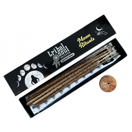Betisoare parfumate - Set Betisoare parfumate si suport ceramic, Ritualul Lunii