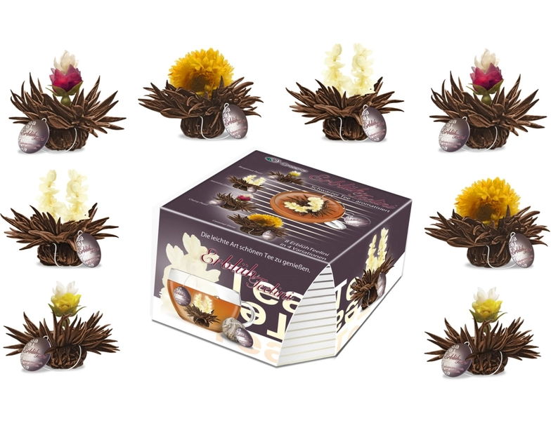 Ceaiuri artizanale - Set Blooming Tea 8 Flori de Ceai Negru