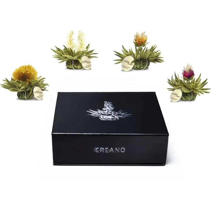 Ceaiuri artizanale - Set Cadou Magnetic Box 6 Blooming Tea Teelini Ceai Alb