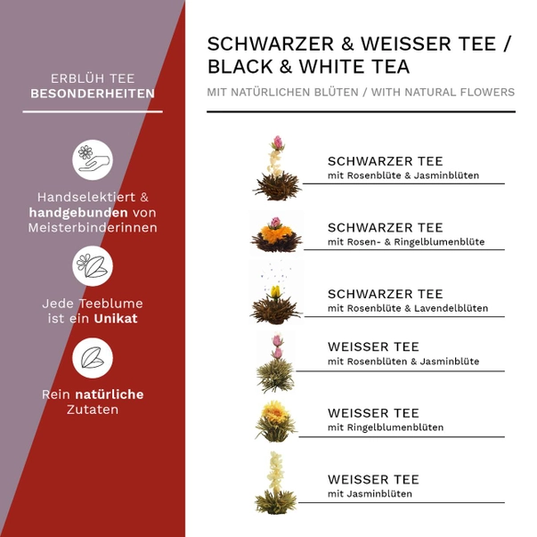 Set Blooming Tea Ceai Alb si Negru [2]
