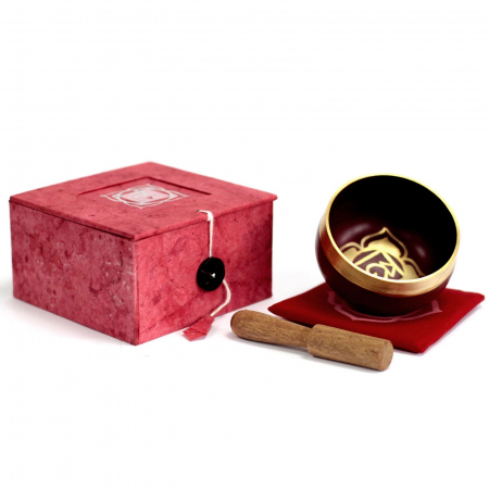 Boluri tibetane - Set Bol Tibetan cantator, Chakra Radacina, 8 cm