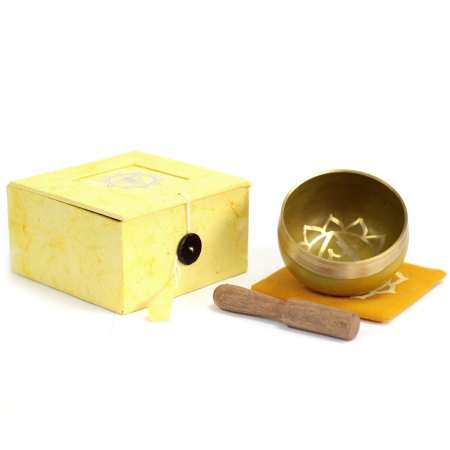 Boluri tibetane - Set Bol Tibetan cantator, Chakra Plexului Solar, 8 cm