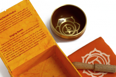 Set Bol Tibetan cantator, Chakra Sacrala, 8 cm [1]