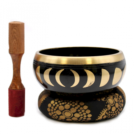 Boluri tibetane - Set Bol Tibetan cantator Fazele Lunii cu ciocanel din lemn