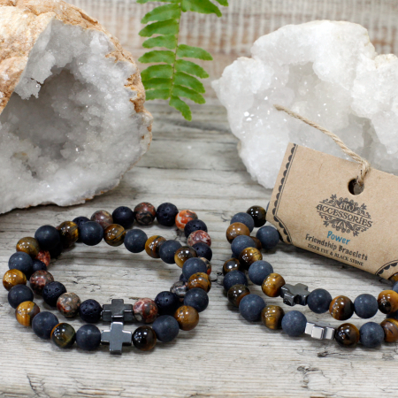 Set Bratarile Prieteniei, Putere, Ochi de Tigru si Black Stone, 2 buc [1]