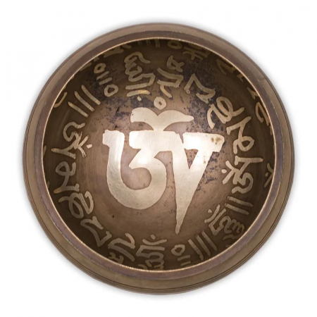 Bol Tibetan cantator, Ohm, Negru [1]